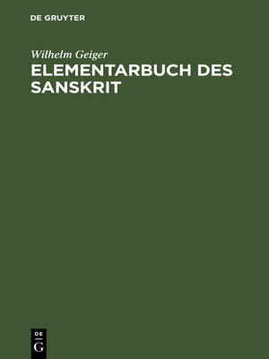cover image of Elementarbuch des Sanskrit